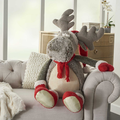The Twillery Co.® Plushlines Holiday Plush Moose Decorative Accent